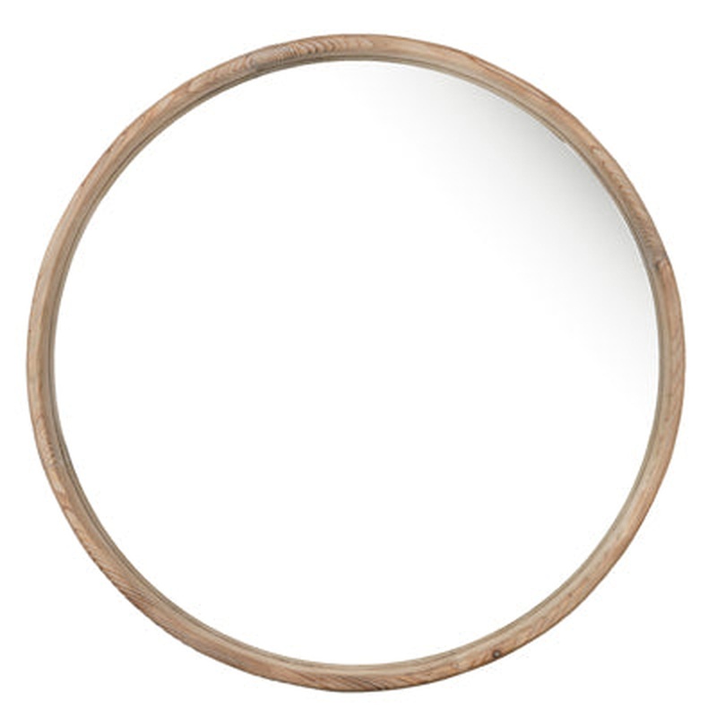A&B Home Thayne 28" x 28" Bundle of 28 Round Wall-Mounted Mirror With Dark Wood Frame Finish