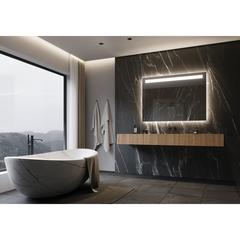 Paris Mirror Classic 48" x 35" Dual-Lighted Illuminated Super Bright Dimmable Wall-Mounted 3000K LED Mirror