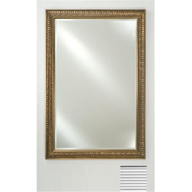 Afina Signature 16" x 22" Soho Fluted Chrome Framed Mirror With Beveled Edge