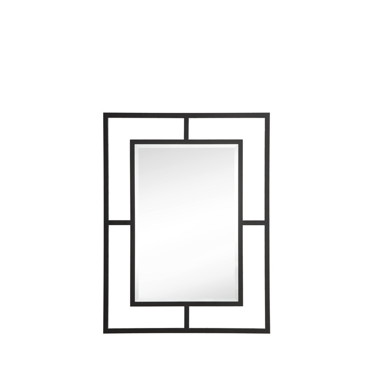 James Martin Boston 30" x 40" Matte Black Rectangular Mirror