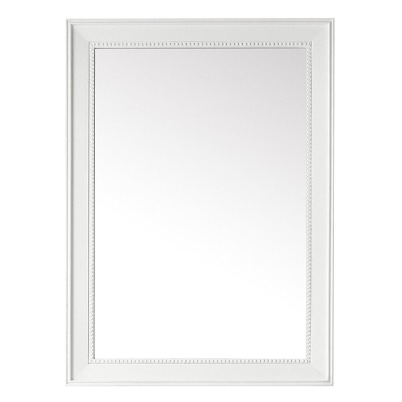 James Martin Bristol 29" x 40" Glossy White Rectangular Mirror