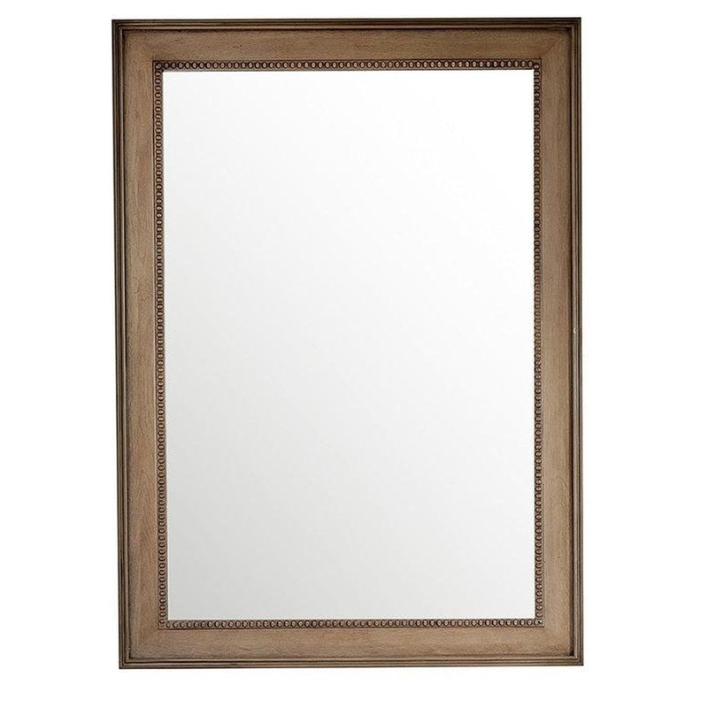 James Martin Bristol 29" x 40" Washed Walnut Rectangular Mirror