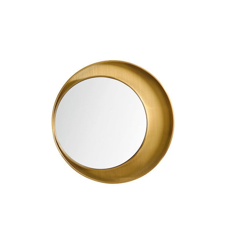 James Martin Luna 35" x 35" Radiant Gold Round Mirror