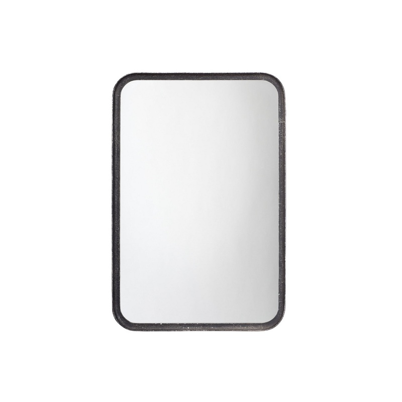 Jamie Young Principle 24" x 36" Rectangular Vanity Mirror With Black Hand-Distressed Metal Frame