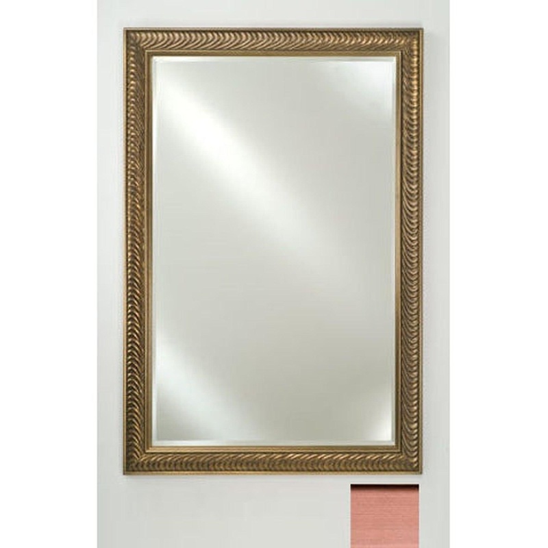 Afina Signature 20" x 26" Soho Brushed Bronze Framed Mirror With Beveled Edge