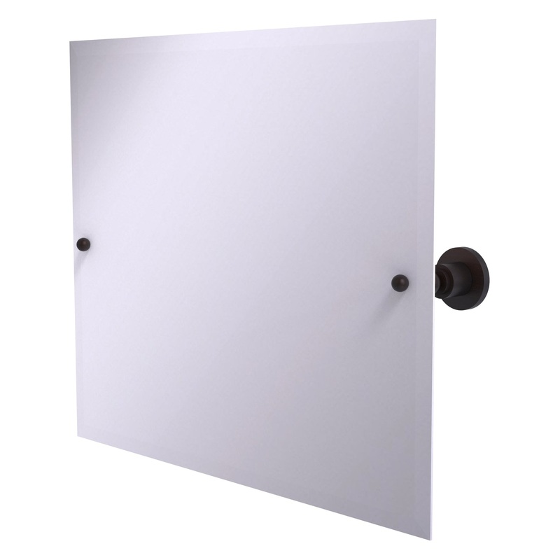 Allied Brass Astor Place 21" x 26" Venetian Bronze Solid Brass Frameless Landscape Rectangular Tilt Mirror With Beveled Edge
