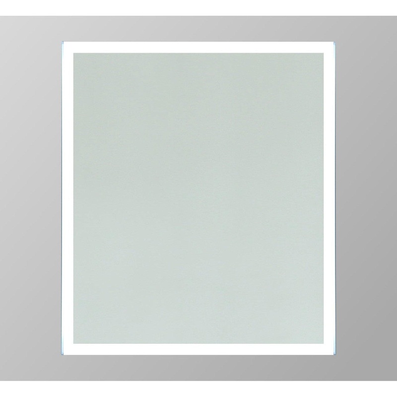 Vanity Art 24" W x 28" H Rectangular Frameless LED Lighted Illuminated Bathroom Vanity Wall Mirror With Touch Sensor Switch