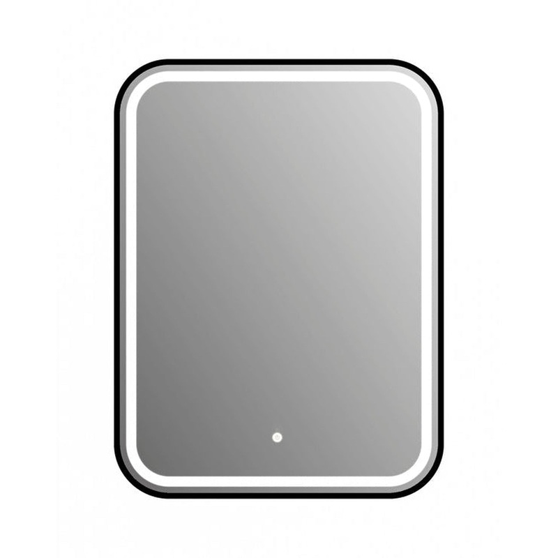 Vanity Art 24" W x 32" H Black Rounded Corner Frame LED Lighted Bathroom Vanity Wall Mirror With Touch Sensor