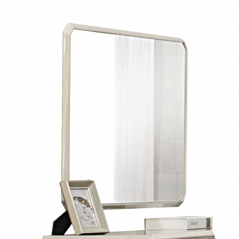 HomeRoots Wall Mirror With Vintage Beige Finish