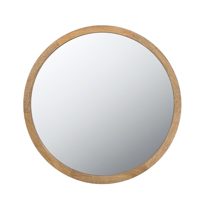 A&B Home 20" x 20" Bundle of 36 Round Natural Brown Frame Wall-Mounted Mirror