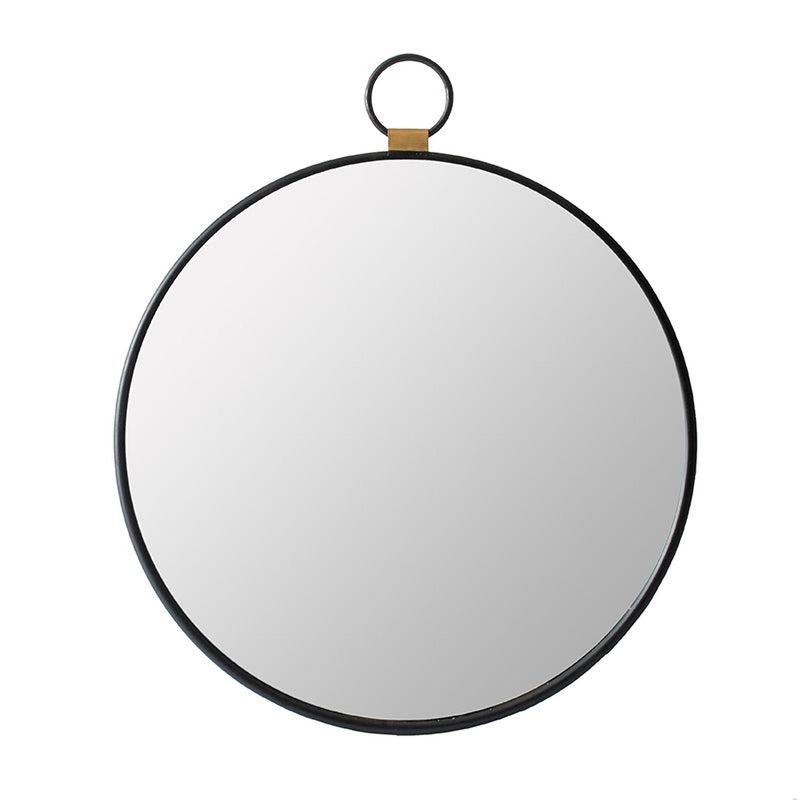 A&B Home 24" x 28" Bundle of 36 Metal Frame Oval Shaped Wall-Mounted Mirror With Wood Accent