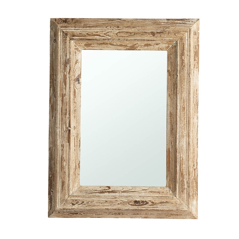 A&B Home Colfax 30" x 40" Bundle of 9 Rectangular Antique Brown Distressed Wooden Frame Wall-Mounted Mirror