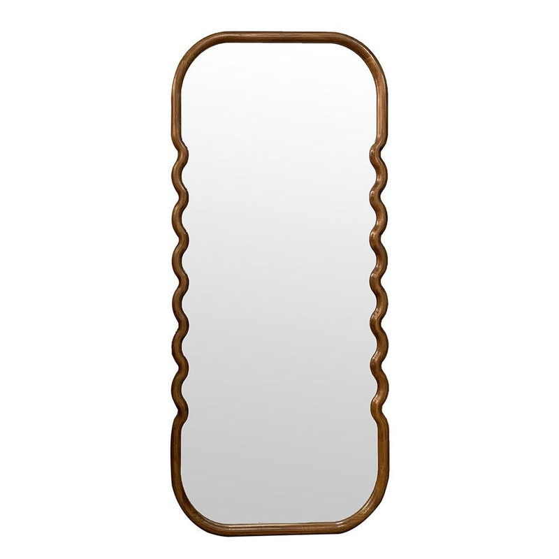 A&B Home 31" x 74" Bundle of 9 Rectangular Rich Dark Brown Oversized Wooden Framed Floor Mirror