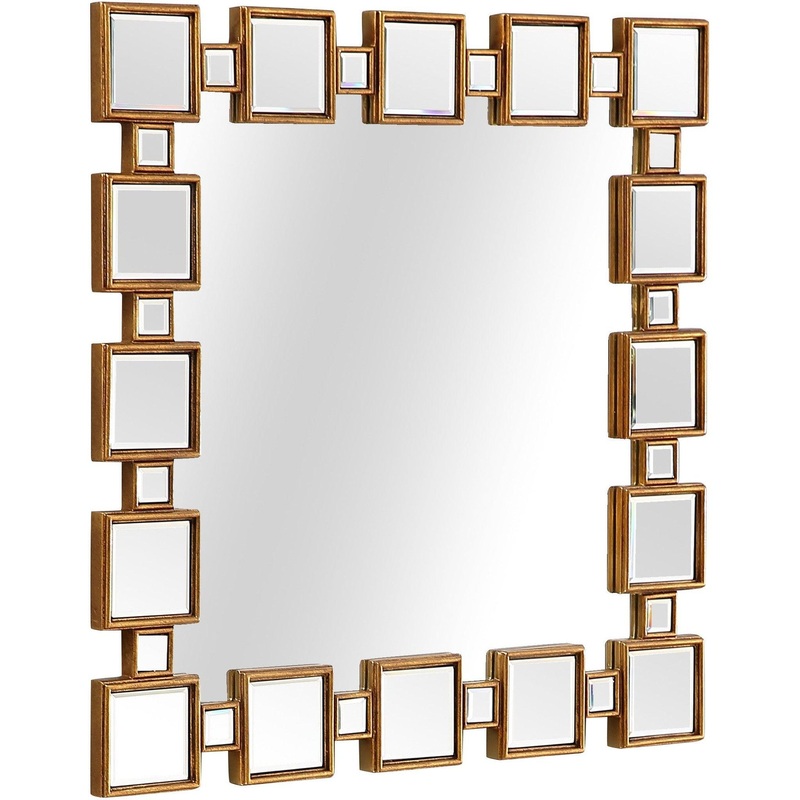 HomeRoots Sqaure Reflective Wall Mirror