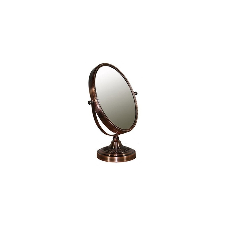 HomeRoots Vintage Style Copper 7X  Magnification Vanity Mirror