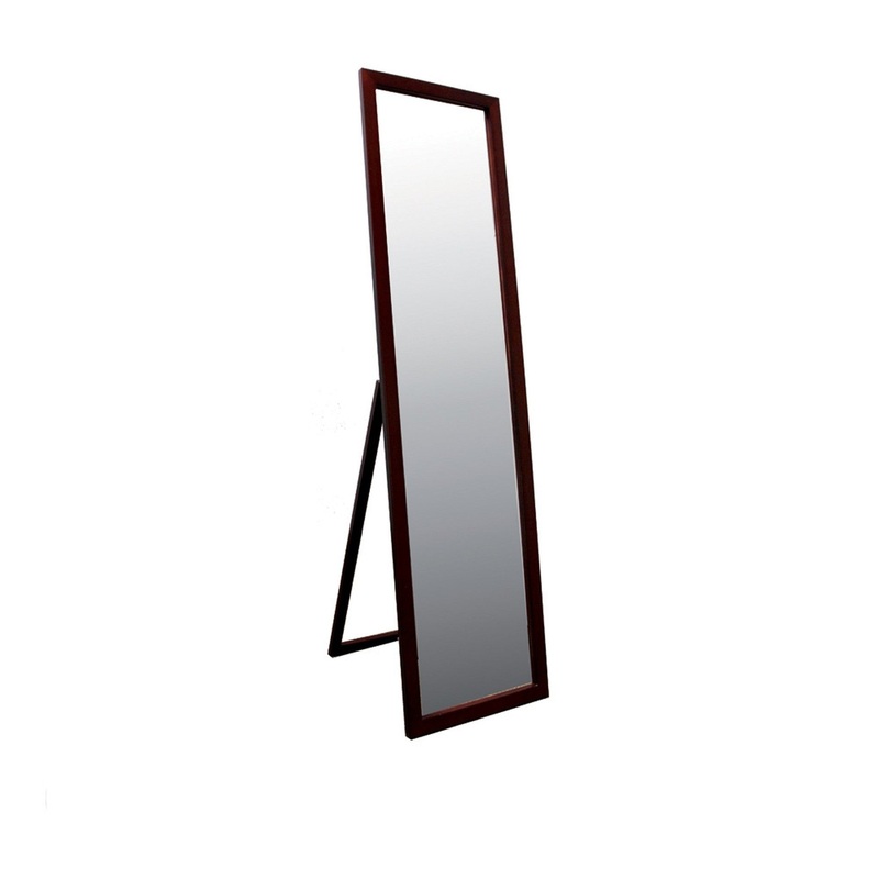 HomeRoots Walnut Finish Full Length Standing Mirror