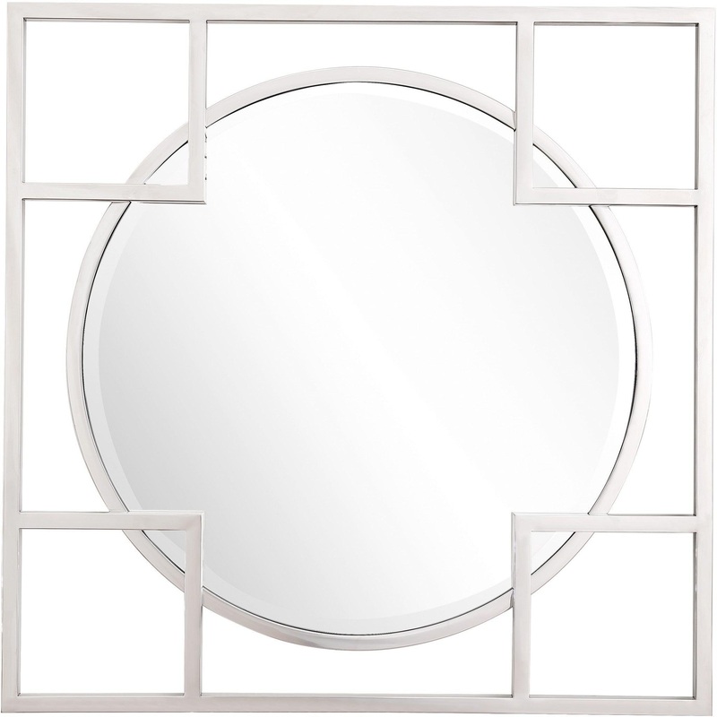 HomeRoots X Shaped Beveled Edge Mirror
