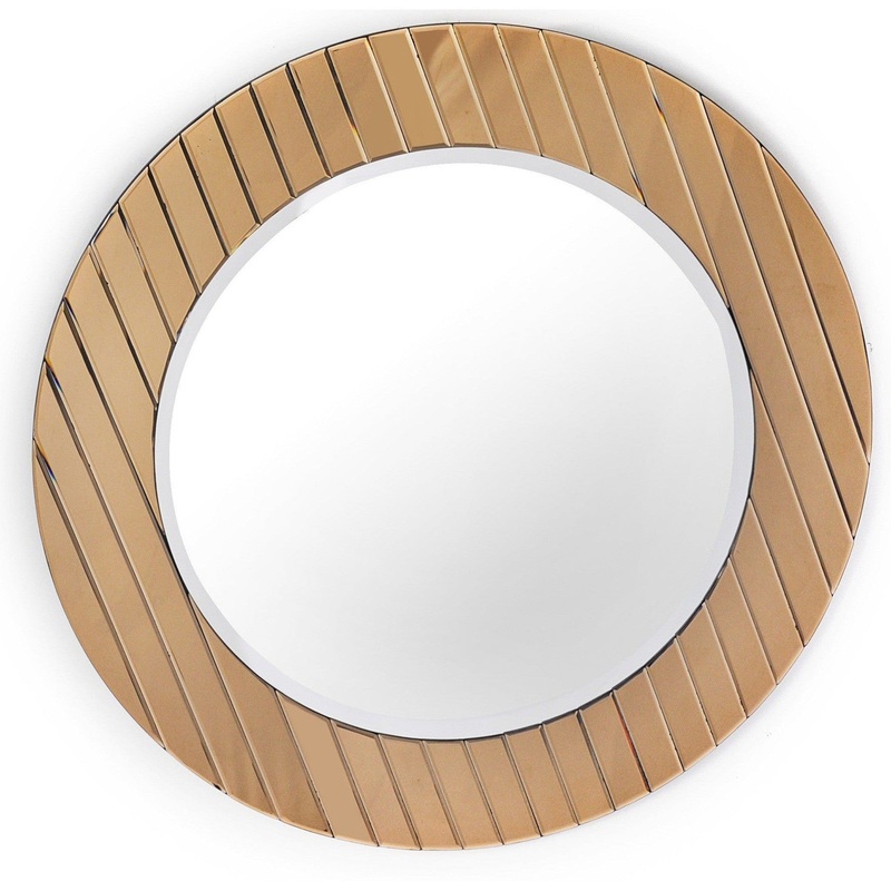 HomeRoots Yukon Gold Striped Mirror