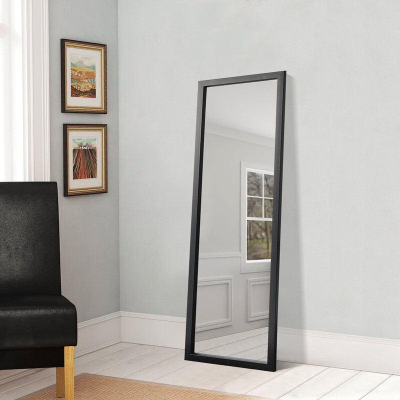 HomeRoots Thick Border Black Full Length Mirror