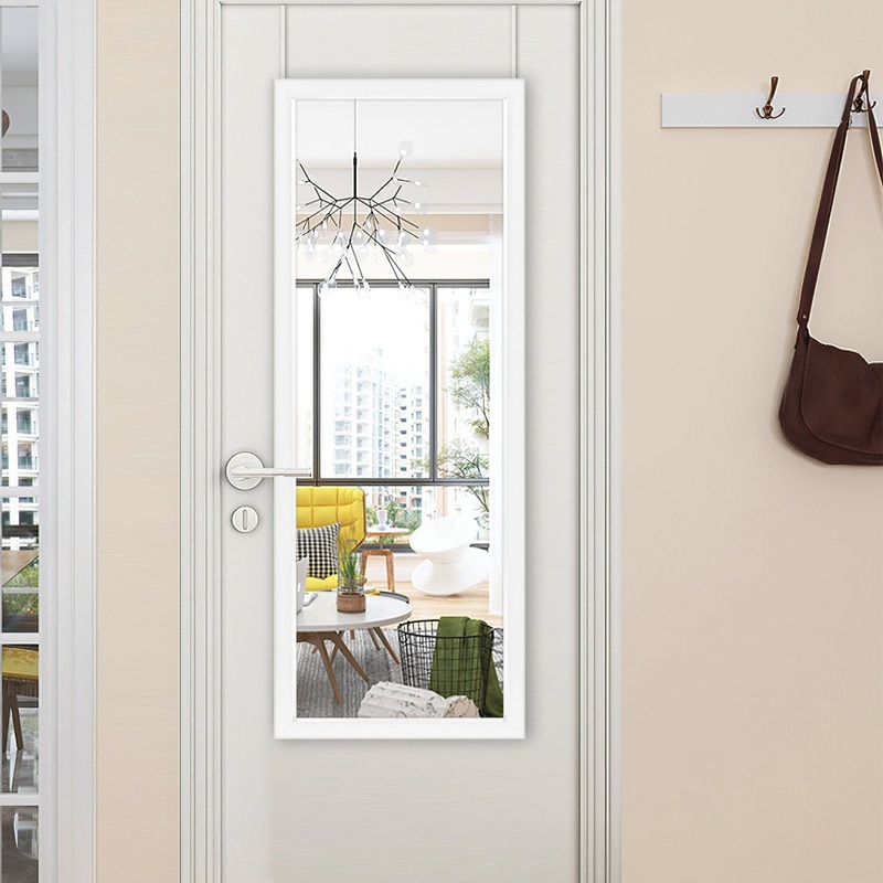 HomeRoots White Framed Door Mount Mirror
