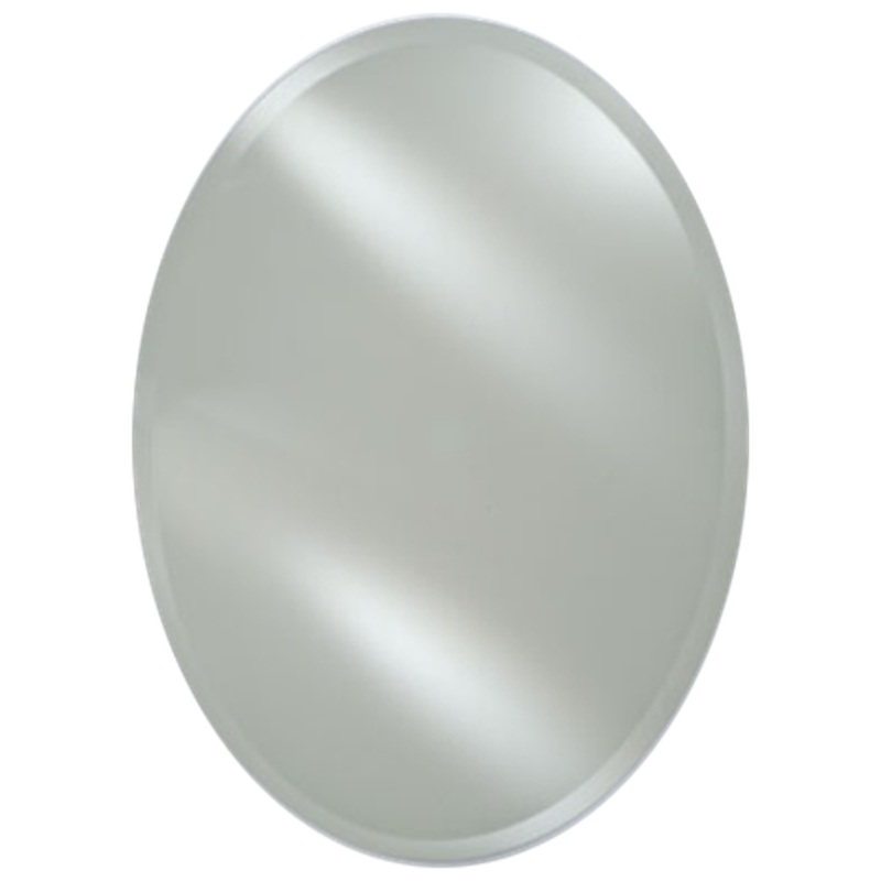 Afina 18" x 26" Radiance Frameless Oval 1" Beveled Wall Mirror