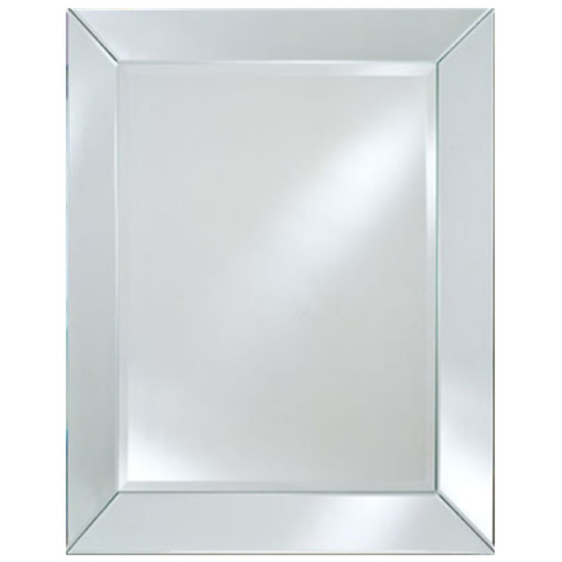 Afina 51" x 40" Radiance Venetian Rectangular Cut Glass and Etched Wall Mirror