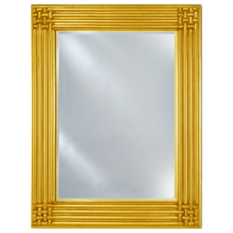 Afina Estate 51" x 40" Antique Gold Vanderbilt Decor Frame With 1" Bevel Mirror