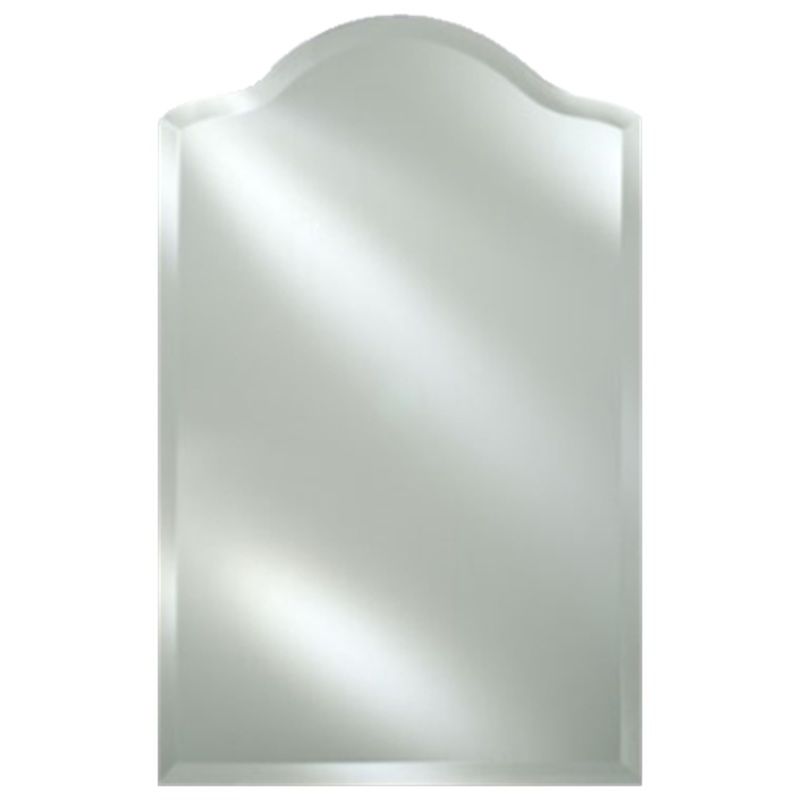 Afina Radiance Frameless 20" x 30" Scallop Top 1" Beveled Mirror