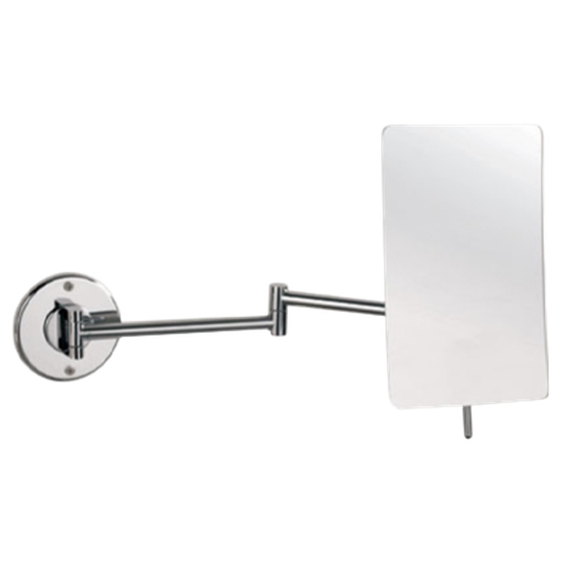 Afina 5" x 8" Polished Chrome Rectangle 5X Magnification Wall Mount Makeup Mirror