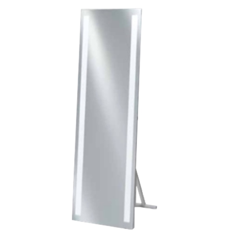 Afina Illume 22" x 66" Rectangle LED Lighted Polished Edge Floorstanidng Tilt Dressing Mirror