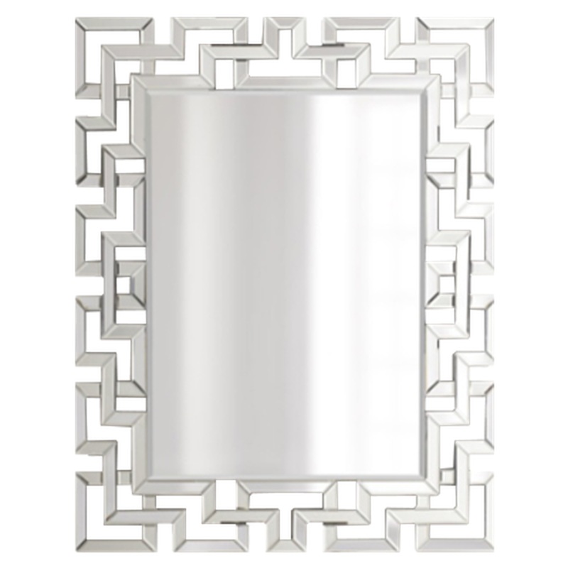 Afina Modern Luxe 32" x 42" Rectangular Contemporary Openwork Decorative Wall Mirror