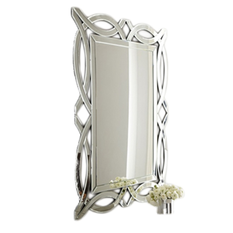 Afina Modern Luxe 32" x 42" Scallop Contemporary Openwork Decorative Wall Mirror
