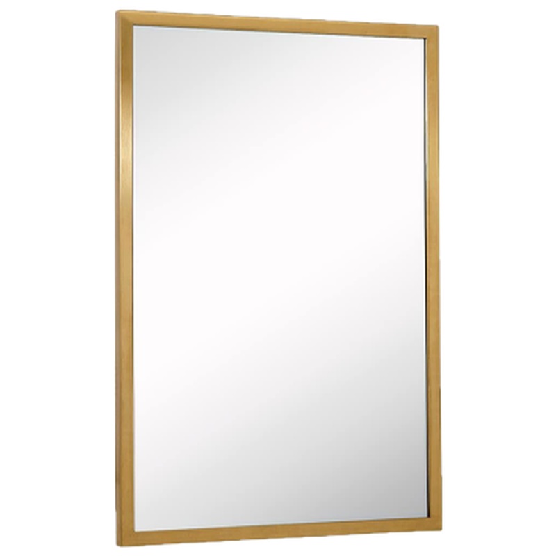 Afina Urban Steel 20" x 30" Satin Brass Wall Mirror