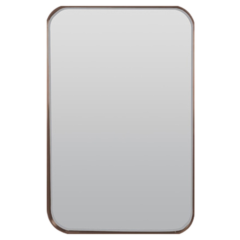 Afina 24" x 30" Polished Curve Rectangular Bevel Mirror With Radius Corner