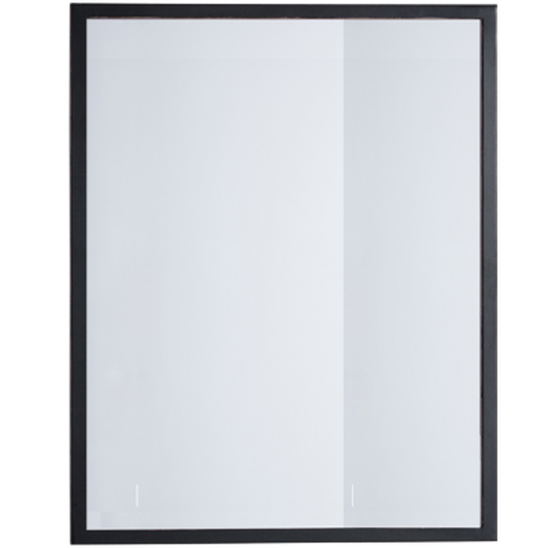Afina Urban Steel 24" x 30" Matte Black Wall Mirror