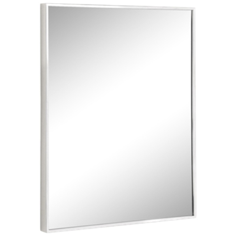 Afina Urban Steel 24" x 30" Polished Stainless Steel Frame Wall Mirror
