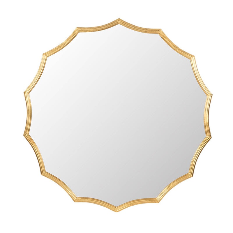 A&B Home 40" x 40" Bundle of 12 Sunburst Shaped Gold Metal Frame Wall-Mounted Mirror