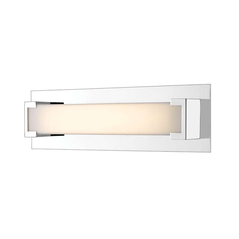 Z-Lite Elara 22" 1-Light LED Brushed Nickel Vanity Light With Frosted Acrylic Shade