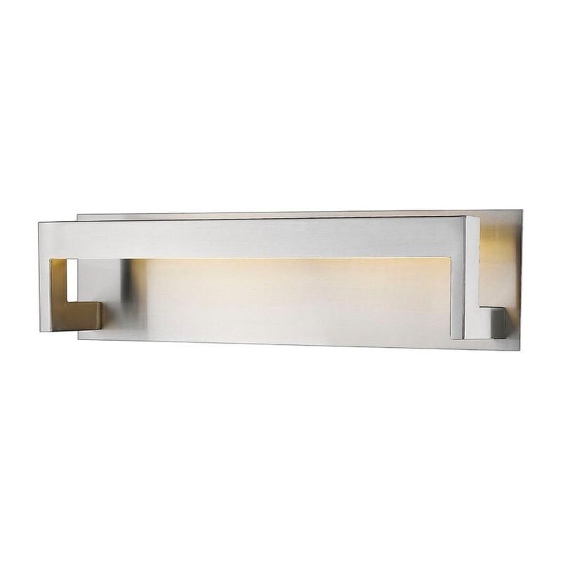 Z-Lite Linc 20" 1-Light LED Brushed Nickel Vanity Light With Frosted Acrylic Shade