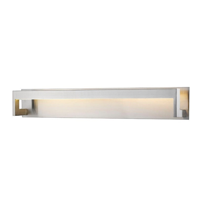 Z-Lite Linc 37" 1-Light LED Brushed Nickel Vanity Light With Frosted Acrylic Shade