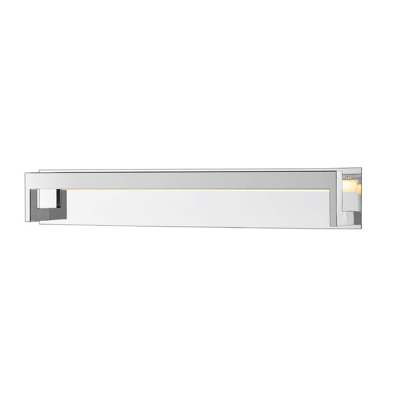 Z-Lite Linc 37" 1-Light LED Chrome Vanity Light With Frosted Acrylic Shade