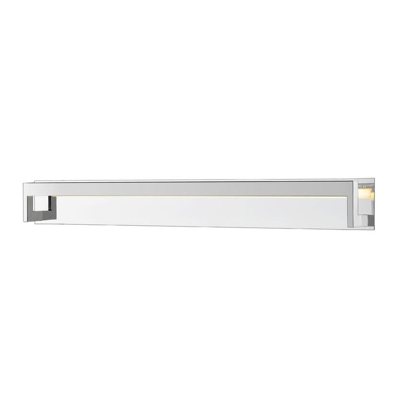 Z-Lite Linc 48" 1-Light LED Chrome Vanity Light With Frosted Acrylic Shade