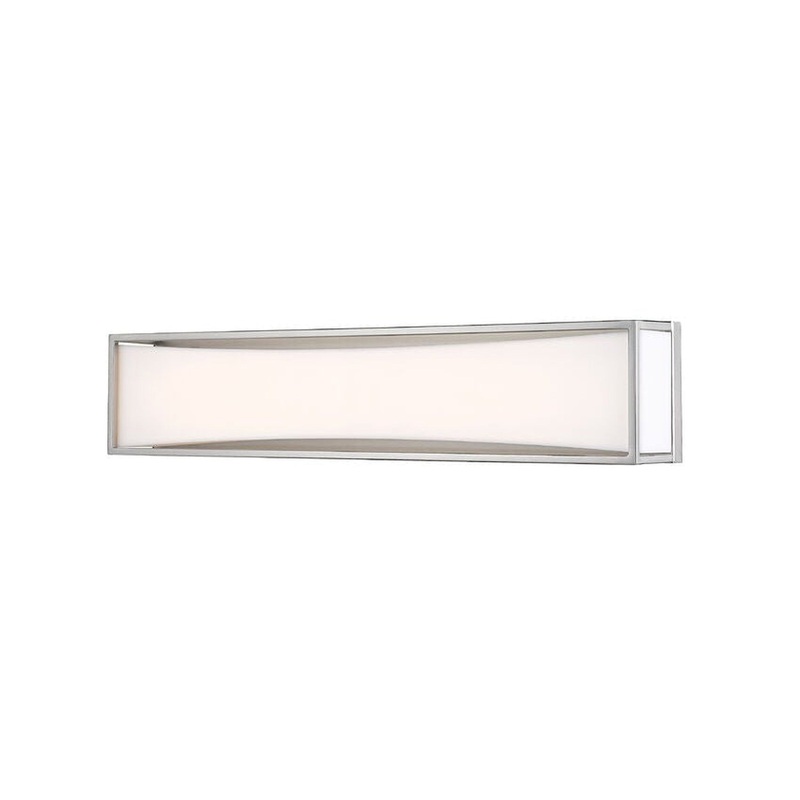 Z-Lite Baden 24" 2-Light LED Brushed Nickel Vanity Light With Frosted White Acrylic Shade