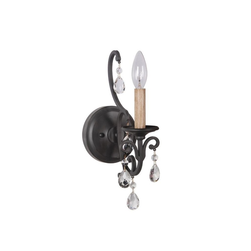 Craftmade Bentley 5" x 14" 1-Light Matte Black Candle-Style Wall Sconce