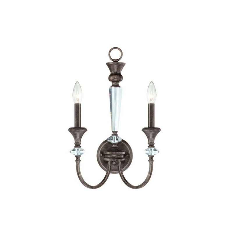 Craftmade Boulevard 12" x 20" 2-Light Mocha Bronze Candle-Style Wall Sconce