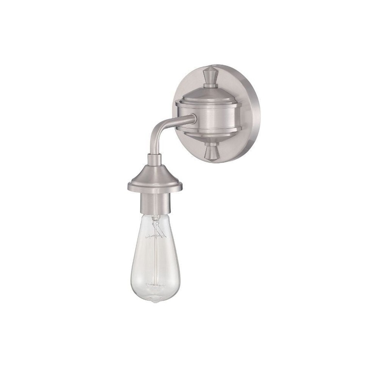 Craftmade Bridgestone 5" x 7" 1-Light Brushed Polished Nickel Wall Sconce