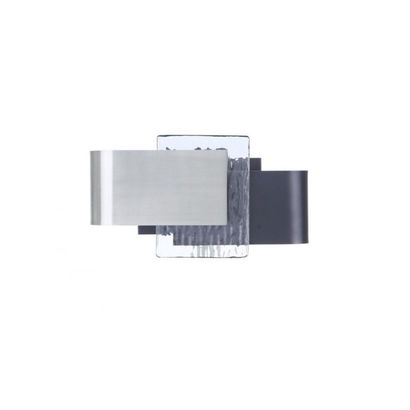 Craftmade Harmony 12" 1-Light Polished Nickel LED Wall Sconce With Clear Artisan Glass Shade