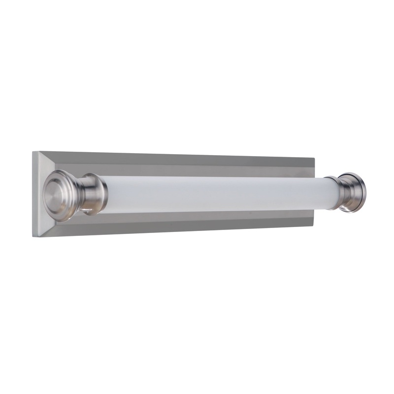 Craftmade Langston 22" 1-Light Brushed Polished Nickel LED Vanity Light With White Frosted Glass Shade
