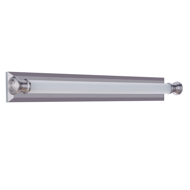Craftmade Langston 36" 1-Light Brushed Polished Nickel LED Vanity Light With White Frosted Glass Shade