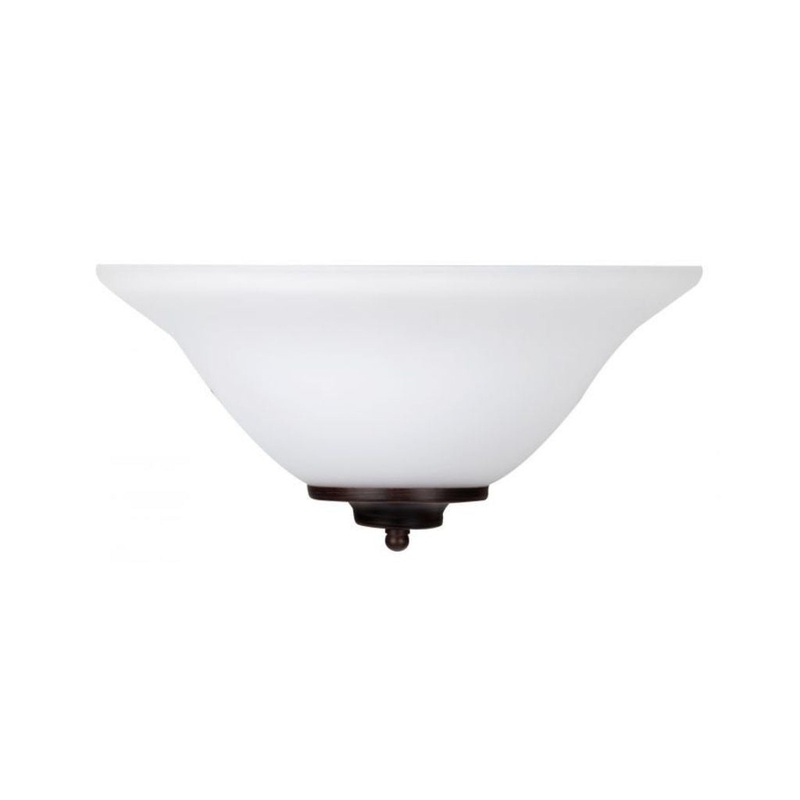 Craftmade Raleigh 7" x 13" 1-Light Old Bronze Wall Sconce With Bowl White Frosted Glass Shade